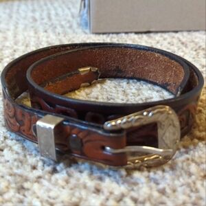 Hand Tooled Leather Belt